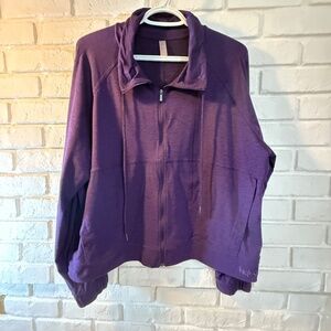 Hyba Purple Zip-up Jacket in Vibrant Purple XL